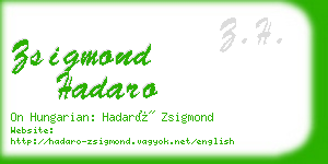 zsigmond hadaro business card